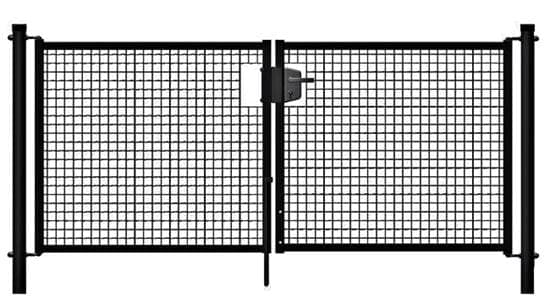 Portail de jardin double 400cm Vert