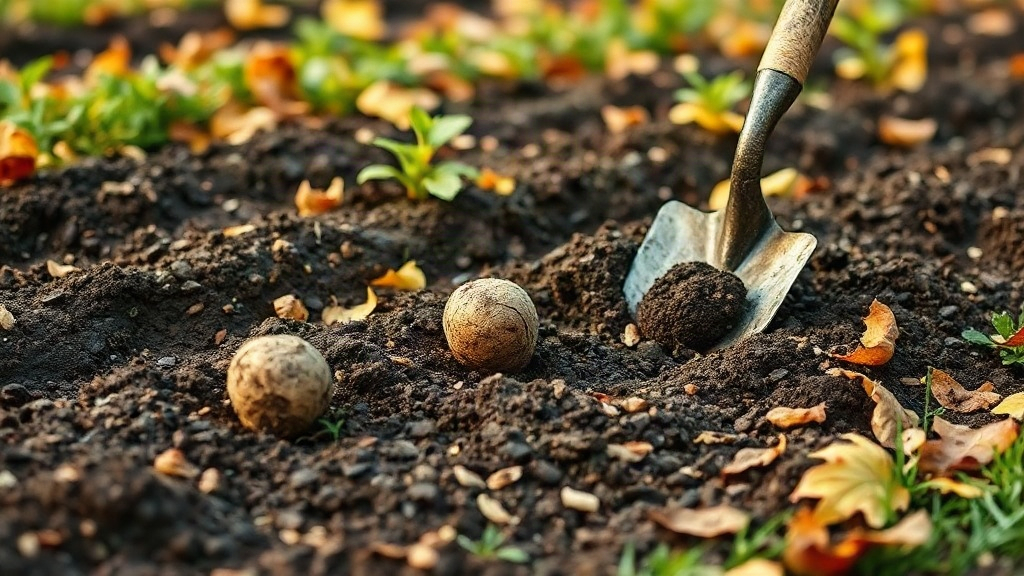 Garden during the planting season